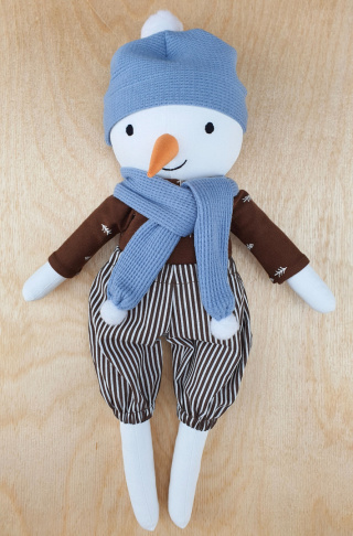 Lalka handmade - Bałwanek