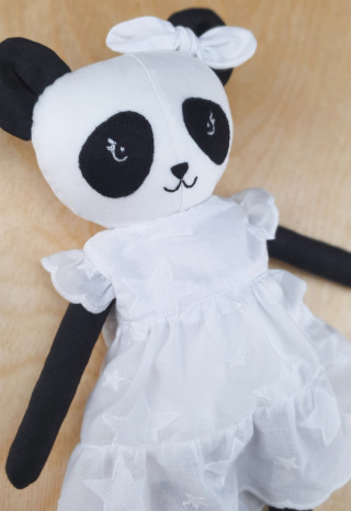 Lalka handmade - miś Panda