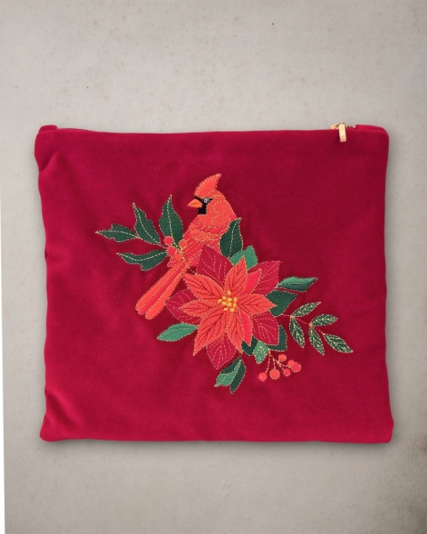 Kosmetyczka aksamitna - kardynał szkarłatny i gwiazda betlejemska