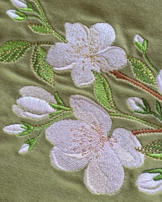 Kosmetyczka aksamitna - jaśmin