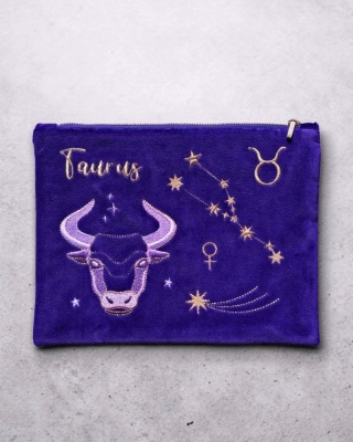 Kosmetyczka aksamitna znaki zodiaku - Byk