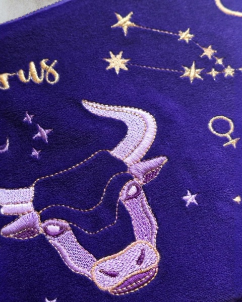 Kosmetyczka aksamitna znaki zodiaku - Byk