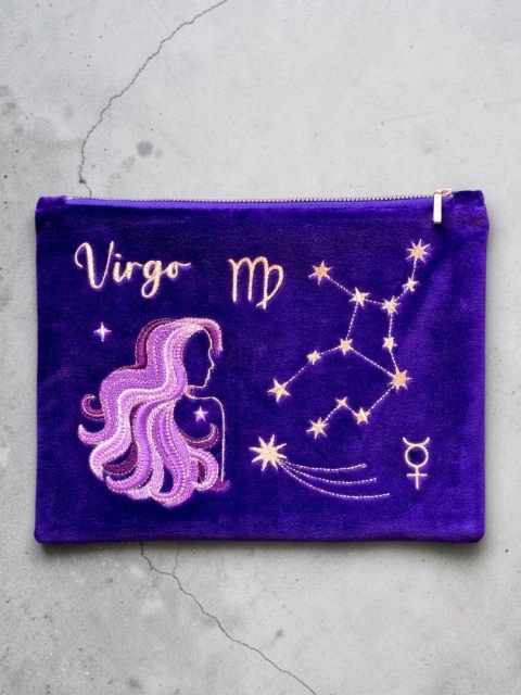 Kosmetyczka aksamitna znaki zodiaku - Panna