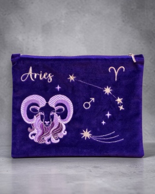 Kosmetyczka aksamitna znaki zodiaku - Baran