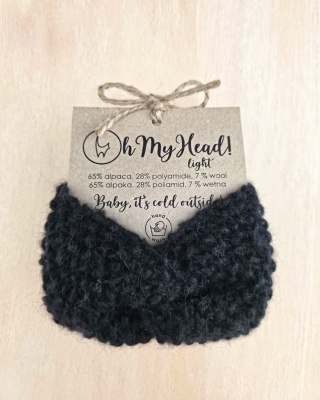 Opaska damska light - czarna