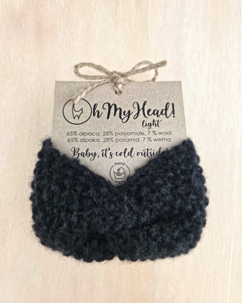 Opaska damska light - czarna