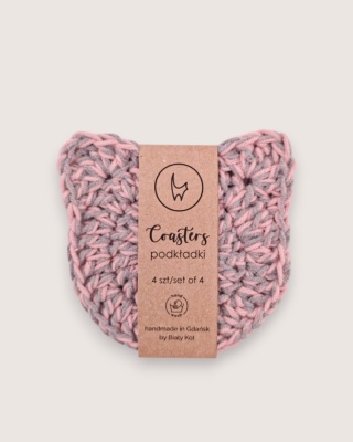 Podkładki pod kubek koty - zestaw 4 sztuk