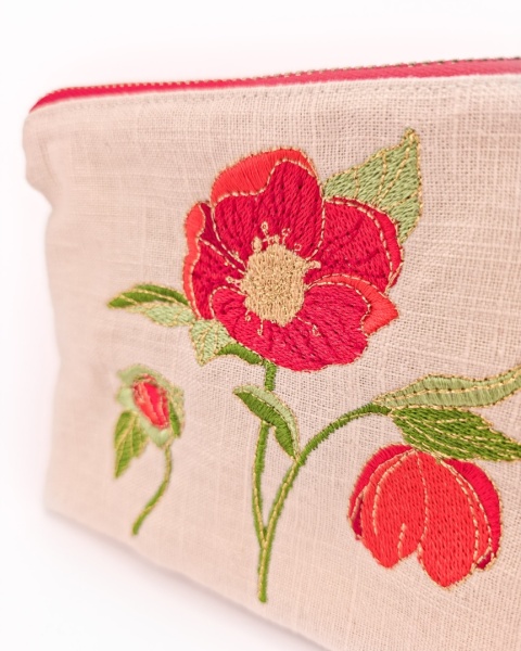 Portmonetka kwiaty ciemiernika (helleborus)