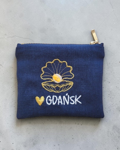 Portmonetka mini love Gdańsk z bursztynem