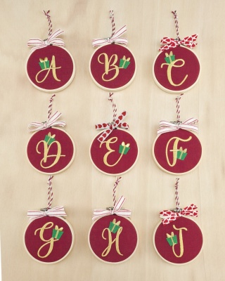 Tamborek świąteczny monogram