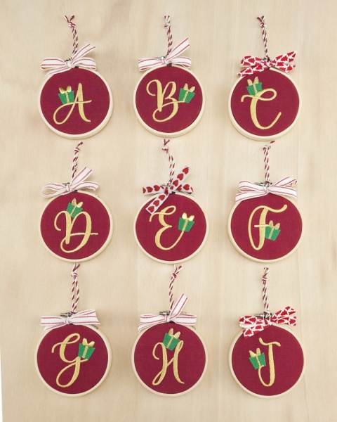 Tamborek świąteczny monogram